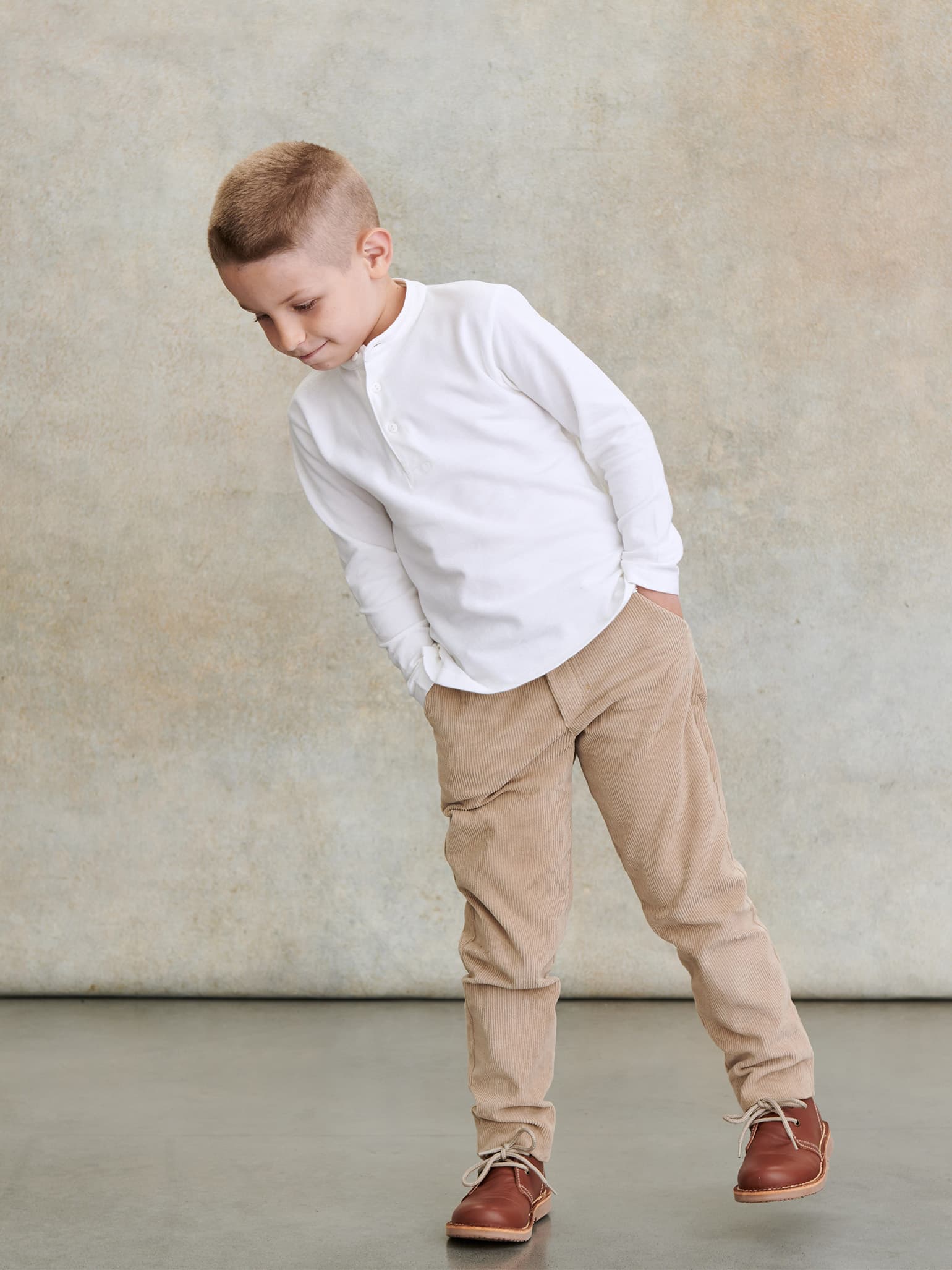 White Aomo Long Sleeve Boy