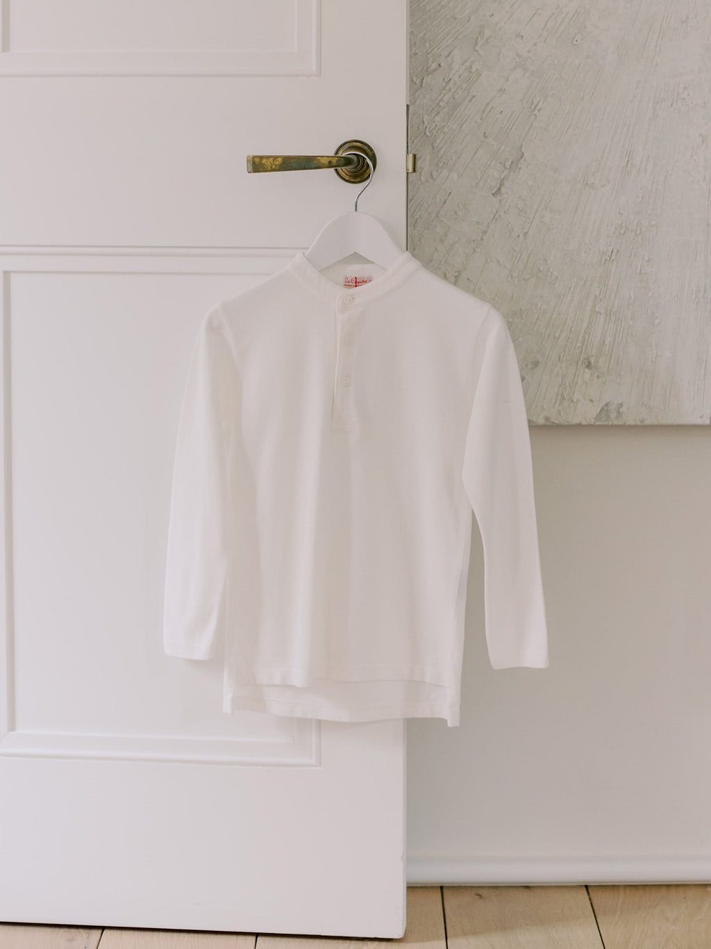 Classic Cotton Polo Shirt with Mao Collar & Long Sleeves Boys