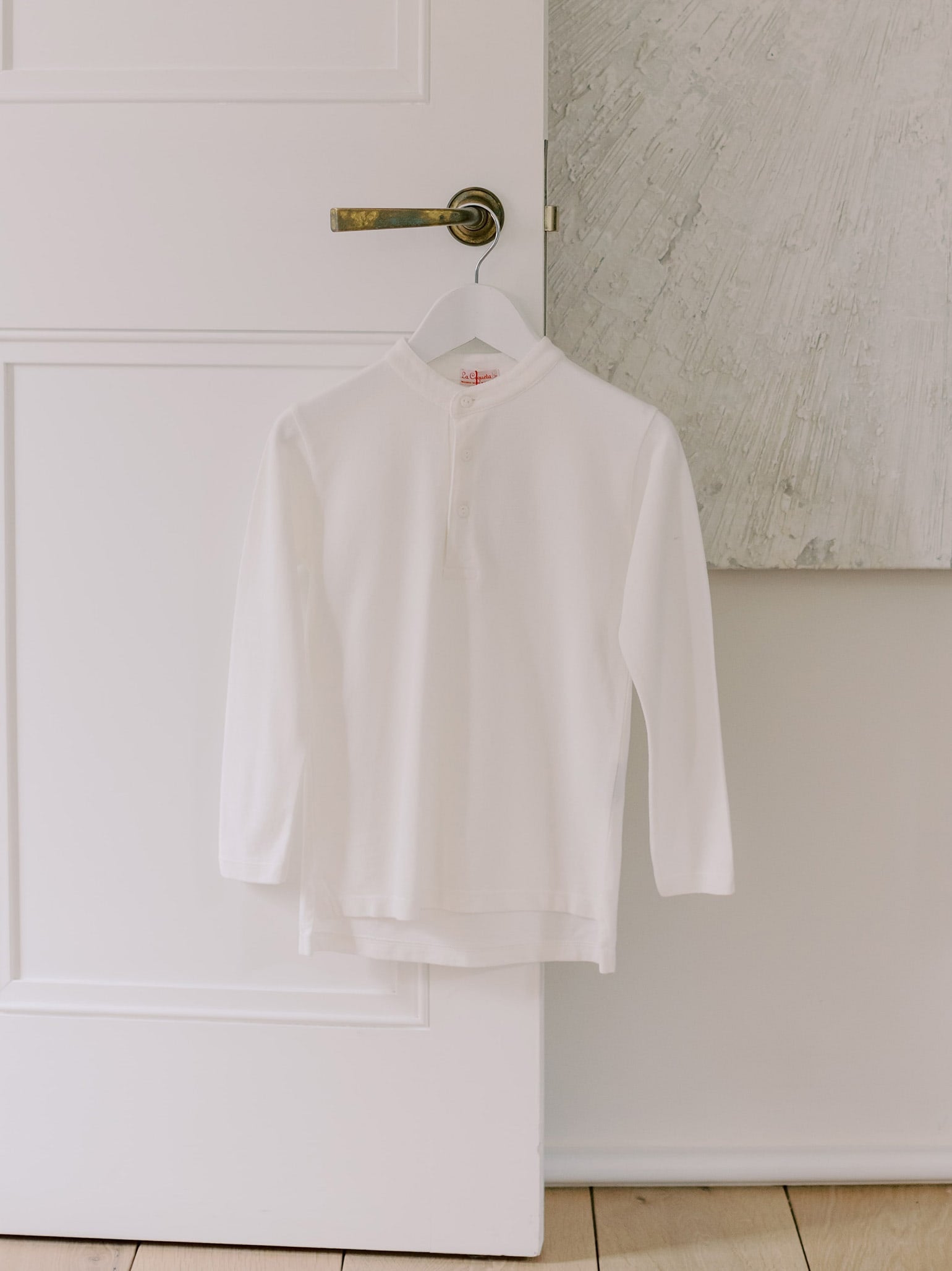 Classic Cotton Polo Shirt with Mao Collar & Long Sleeves Boys