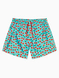Printed Polyester Swim Shorts with Cherry Print & Elasticated Waist Boys