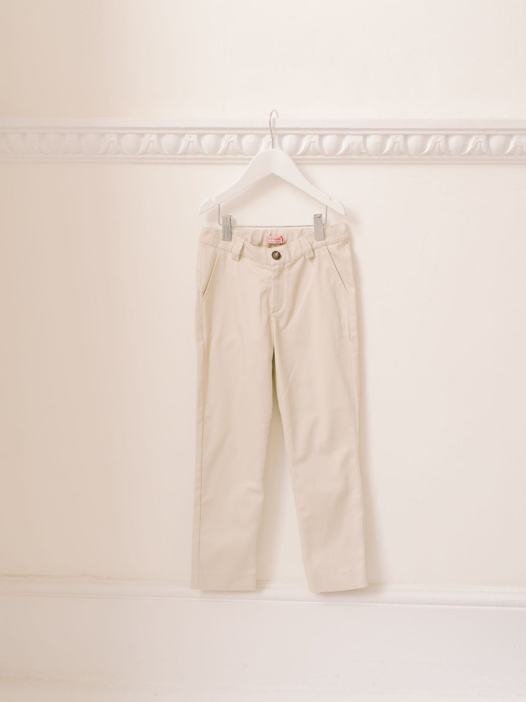 Tailored Cotton-Blend Slim Chino Trousers in Stone Boys