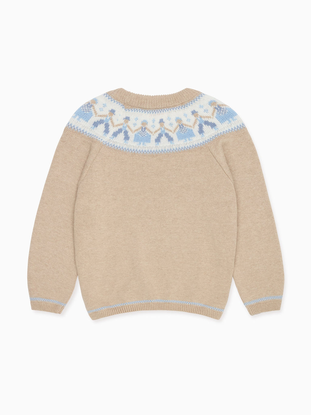 Fine-Knit Cotton Jumper with Intarsia Motif & Raglan Sleeves Boys