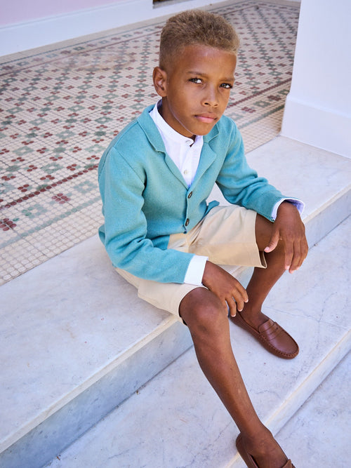 Beige Bocusi Boy Chino Shorts
