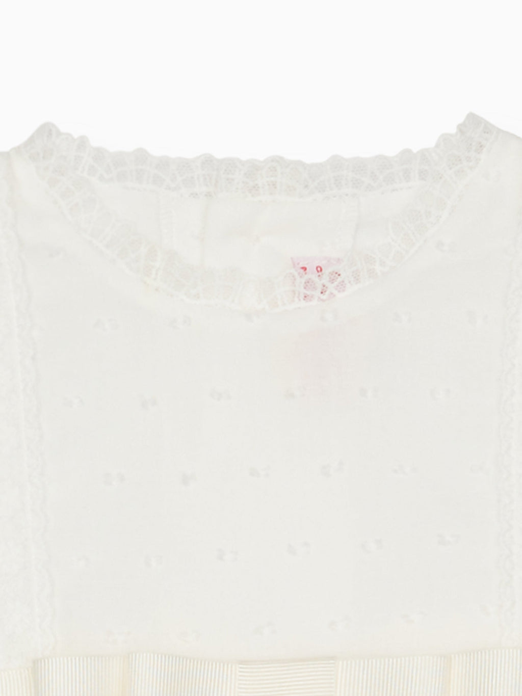 Embroidered Cotton Dress with Lace Trim & Butterfly Sleeves Girls