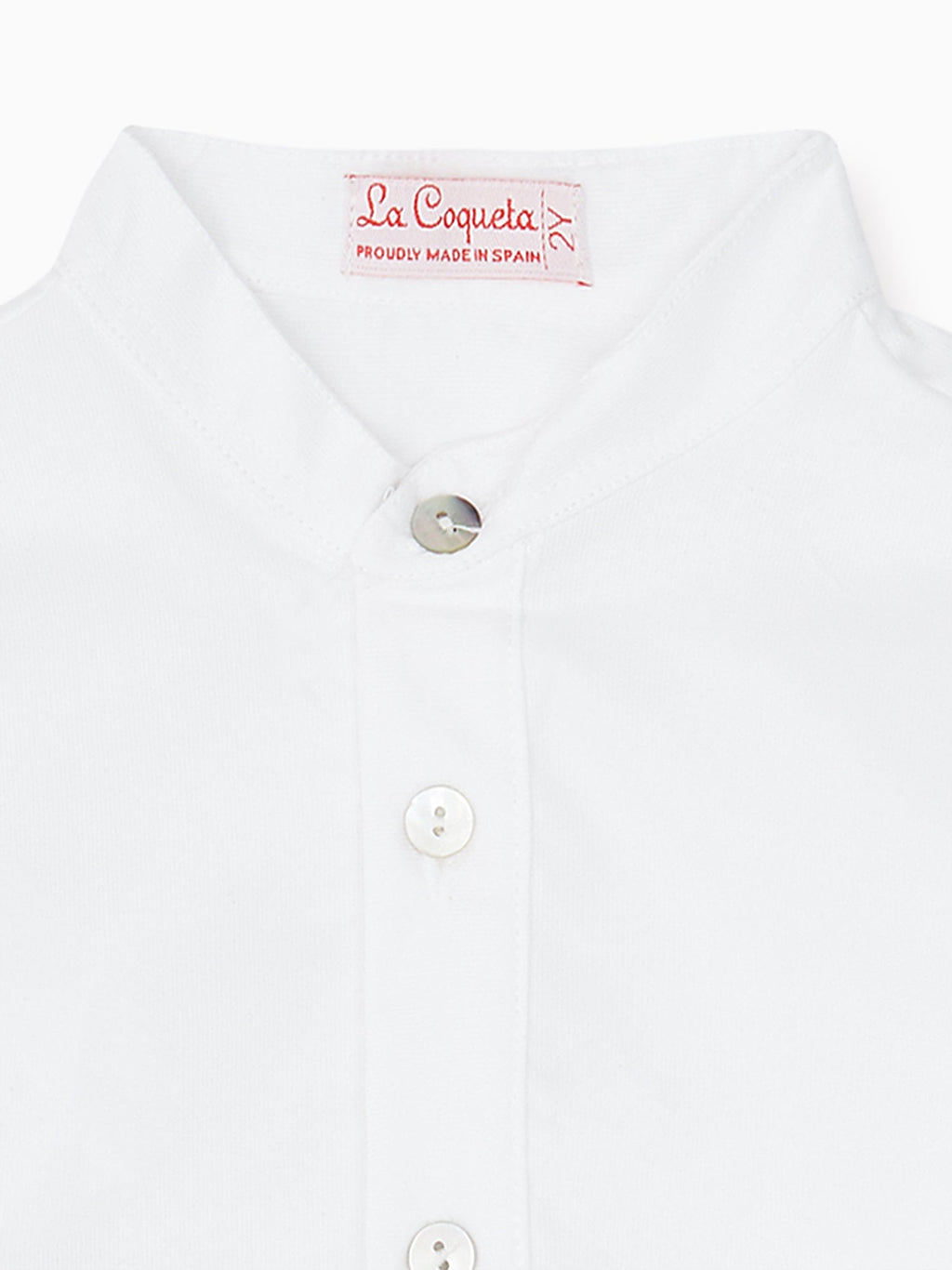 Classic Poplin Shirt with Mandarin Collar & Rollable Sleeves Boys