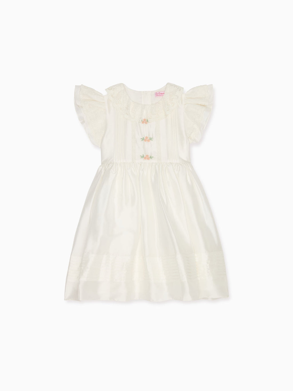 Fine-Knit Cotton Bolero Cardigan with Frill Trim & Pearl Button Girls
