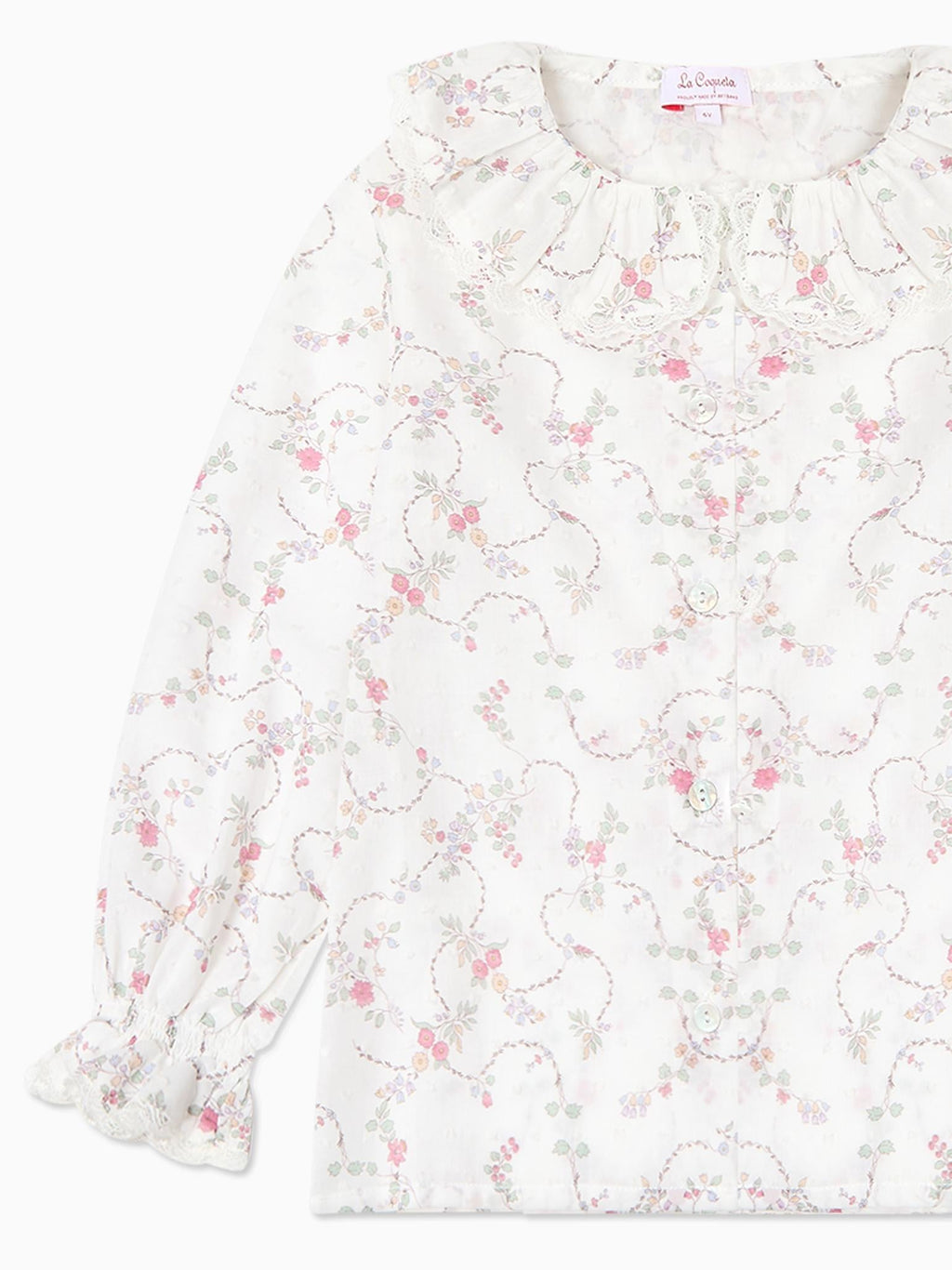 Ivory Floral Long Sleeve Girl