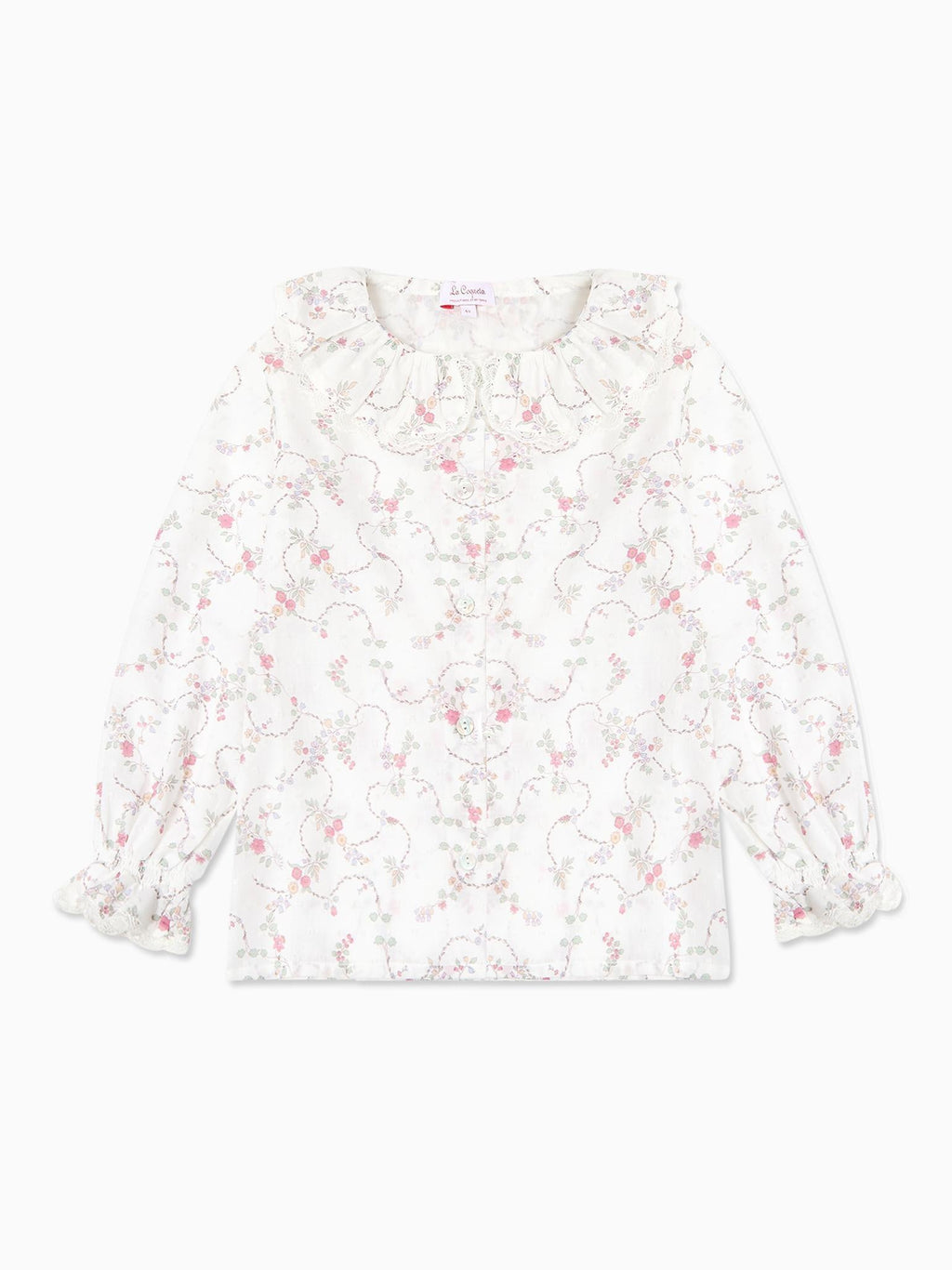 Ivory Floral Long Sleeve Girl