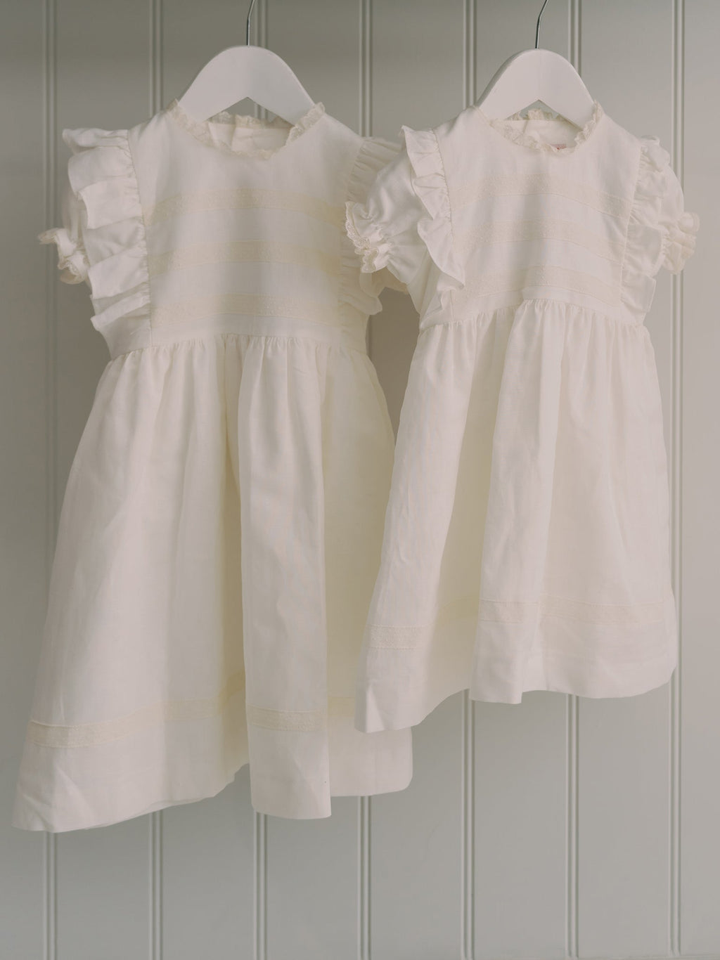 Classic Cotton Cardigan with Wavy Garter Stitch & Embroidery Girls