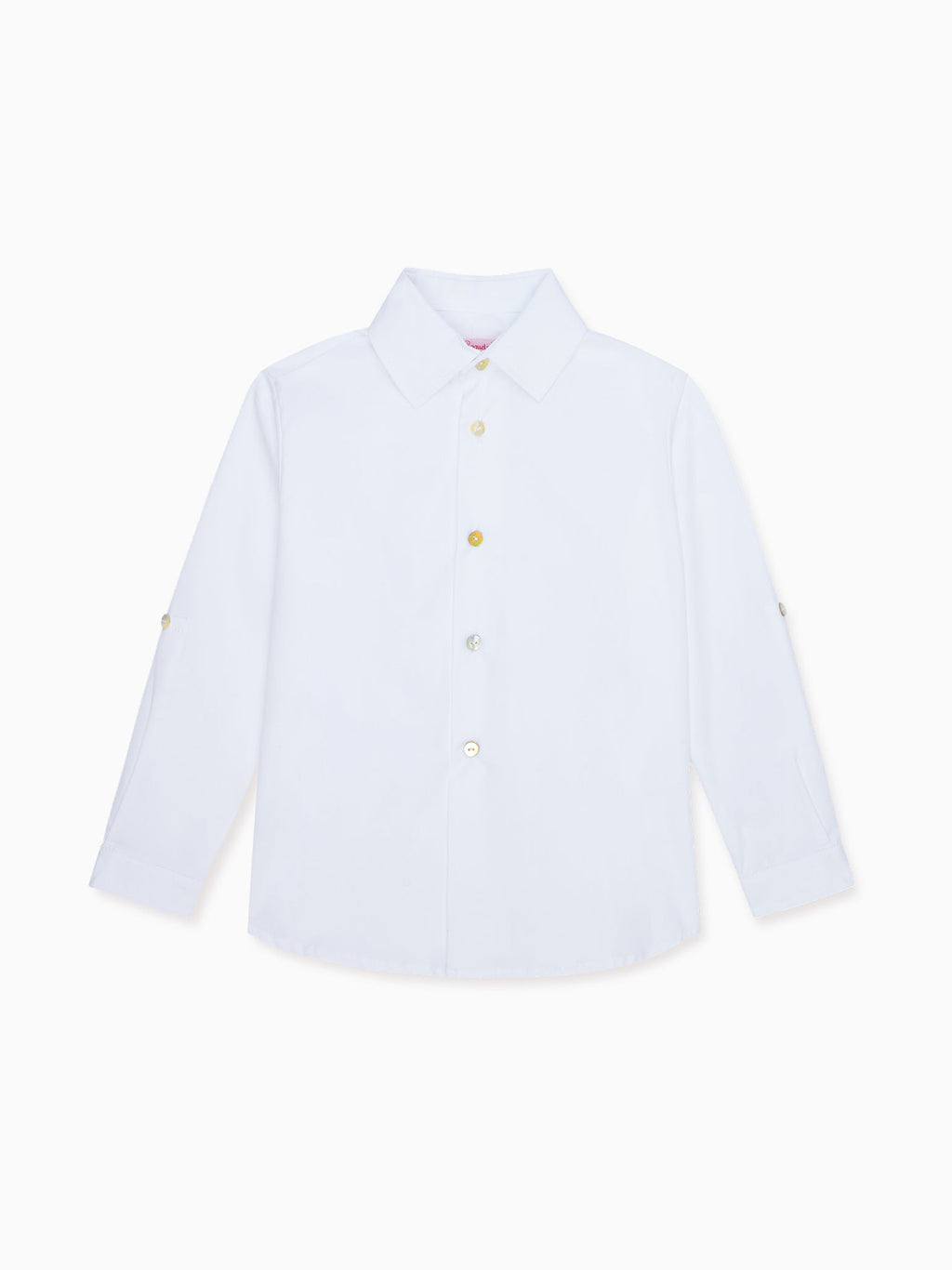 Classic Linen Shirt with Mother of Pearl Buttons & Long Sleeves Boys