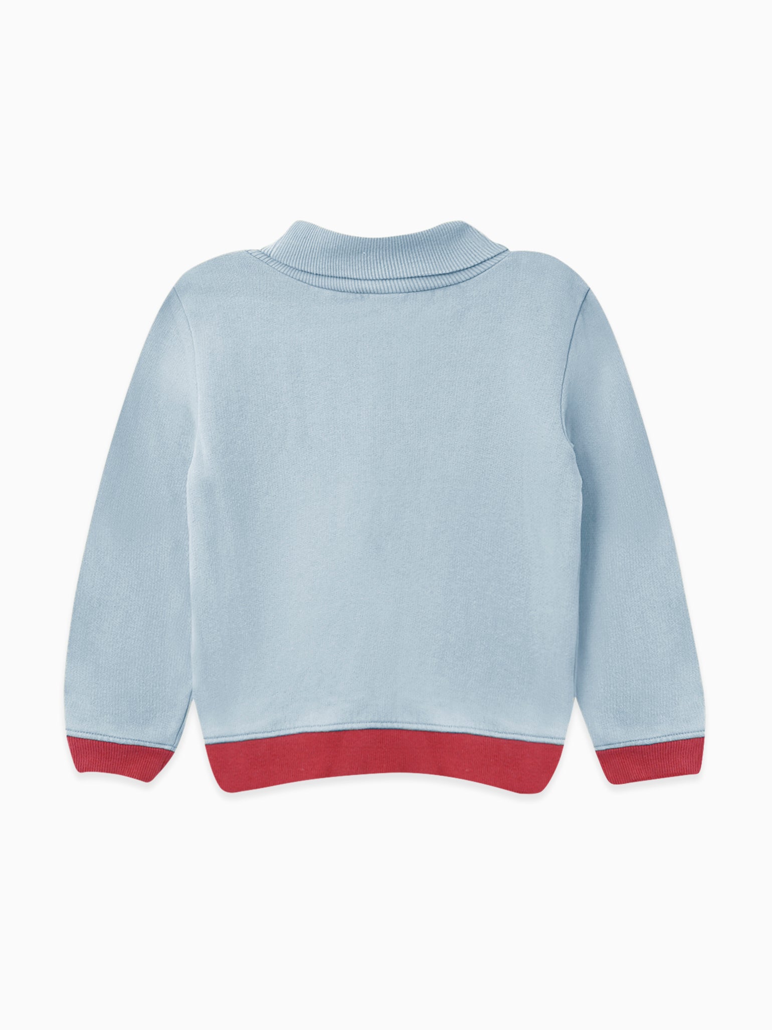 Blue Roll Neck Kids Sweat