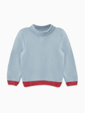 Blue Roll Neck Kids Sweat