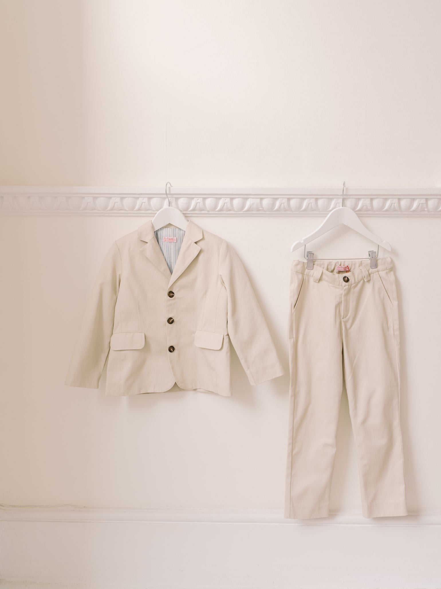 Tailored Linen Blazer with High-Cut Lapels & Patch Pockets Boys