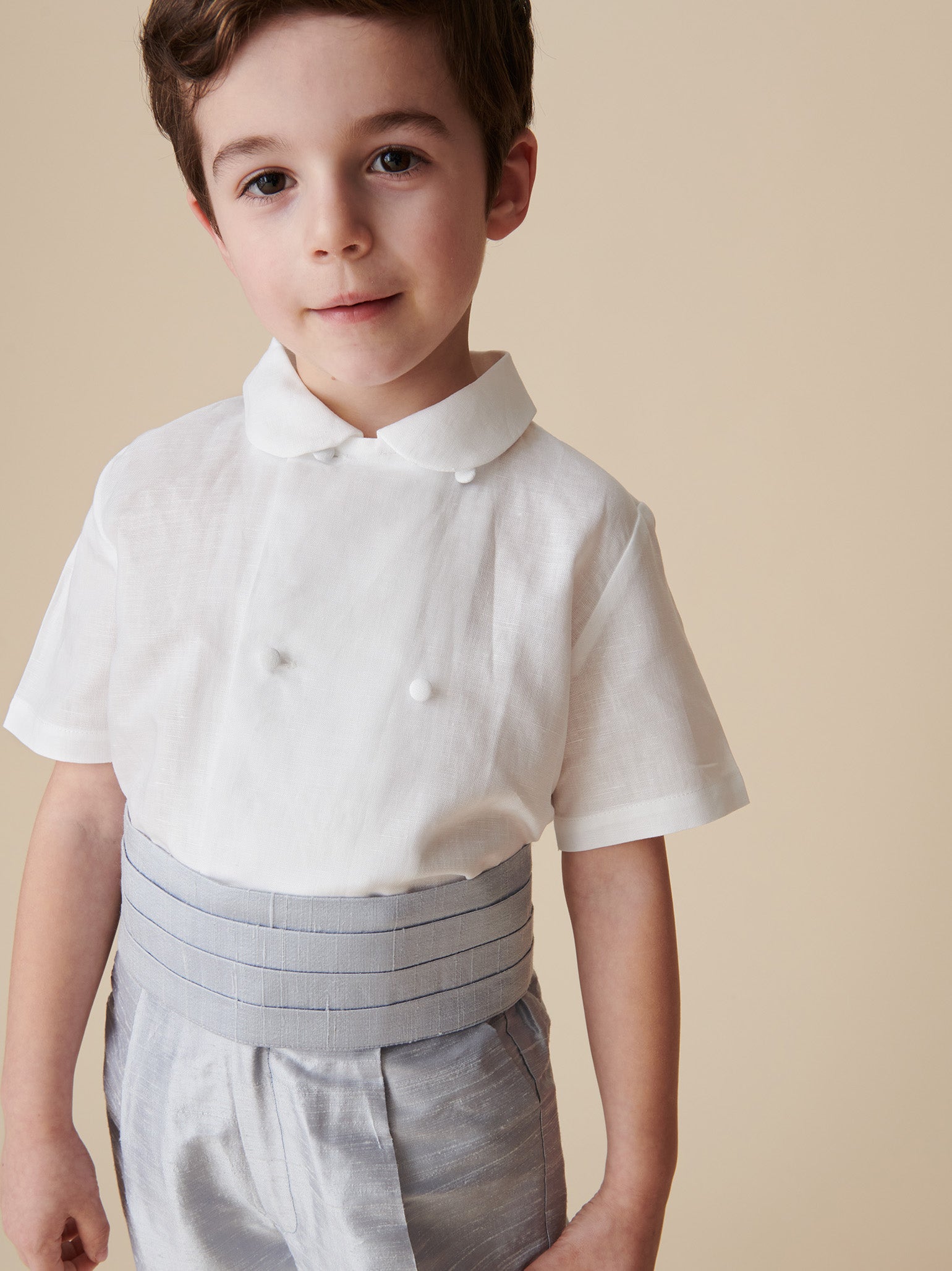 White Short Sleeve Boy