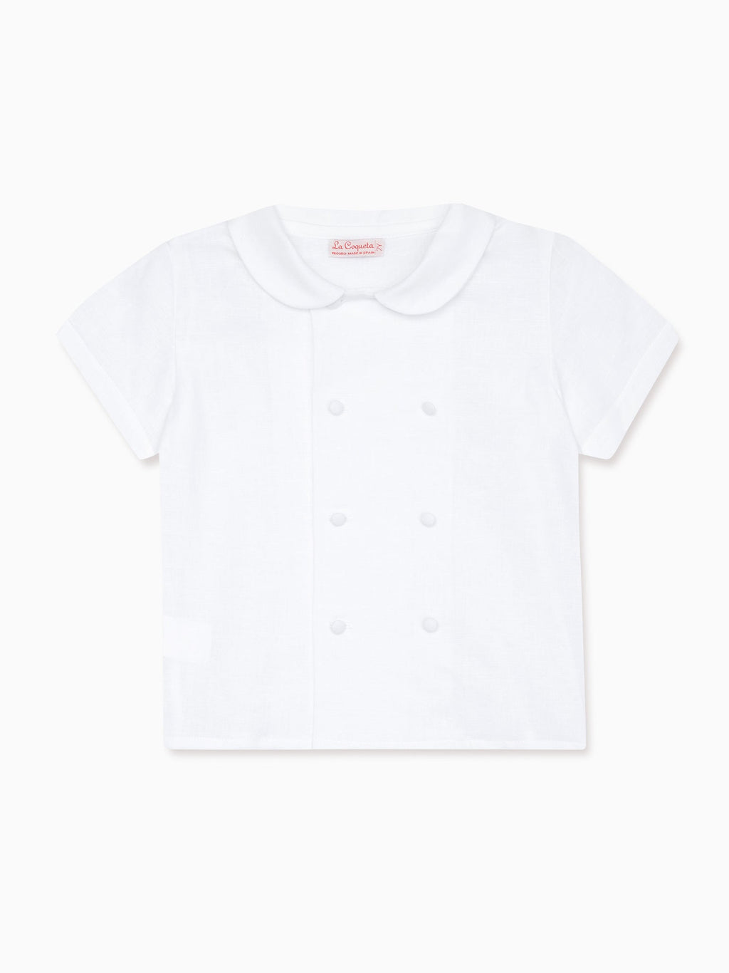 Classic Cotton Shirt with Peter Pan Collar Boys