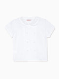 Classic Cotton Shirt with Peter Pan Collar Boys